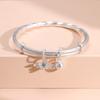 Mobius dois Sihuan prata pura 999 pulseira de prata esterlina antiga Lotus Bell nicho pulseira de prata presente