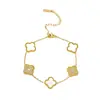 Pulsera de Trébol de Cuatro Hojas de la Suerte Transfronteriza Europea y Americana 2026 para Mujer, Pulsera de Moda Simple de Nicho, Venta al por Mayor de Fábrica, Estilo Europeo y Americano