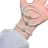 Nuevo Estilo Chino Plata de Ley S925 Perla de Agua Dulce Natural Jade Hetian Agua Clara Pulsera para Mujer, Pulsera Estilo Lujo Ligero Suave