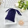 Bolsa de Almacenamiento de Franela a Cuadros con Cordón para Joyería y Cosméticos, Bolsa de Cordón Personalizada Certificada Ecológica