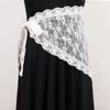 Cachecol Pequeno de Crochê Circular de Algodão Estilo Coreano Xale Feminino Primavera e Verão Saia Vazado Fino Renda Triângulo Cachecol