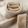 Suéter de tricô gola alta masculino mais vendido do TikTok, suéter casual de inverno quente de manga comprida para homens de meia-idade
