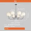 Lámpara Colgante para Sala de Estar Simple Bauhaus Frijol Mágico Diseñador Pasillo Luz Principal 6 Años Nueva Segunda Mano Estilo Crema