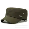 Boné Flat Cap de Quatro Estações para Homens e Mulheres Boné Bordado com Estrela de Cinco Pontas para Treinamento Militar de Estudantes Boné de Baseball para Esportes ao Ar Livre Boné Militar