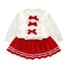 Traje de suéter para niña 2022 otoño e invierno Nuevo conjunto de punto de dos piezas para bebé niña estilo coreano top falda traje falda