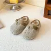 Moda para Niñas Birkenstock Felpa Cálido Dos Capas Zapatos de Algodón 2026 Invierno Nuevo Niños Bebé Suela Suave Exterior Zapatos Peludos