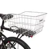 Cesta Trasera de Acero Inoxidable para Bicicleta de Montaña Cesta de Almacenamiento para Bicicleta Bolsa de Estante Trasero Cesta Cesta para Verduras Cesta para Mascotas