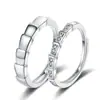 Anillo abierto de diseño de nicho simple de alta gama japonés y coreano, versátil, para mujer, anillo de joyería, moda, personalidad, anillo de pareja para el Festival Qixi