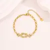 Pulsera de Acero de Titanio, Moderna y Versátil, Pulsera con Empalmes Estilo Chanel y Incrustaciones de Diamantes, Estilo Nicho Cubano, Lujo Ligero, Pulsera que No se Desvanece