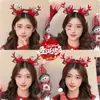 2026 Nuevo Festival de Navidad Pinzas para el Cabello de Niña Adorno para la Cabeza Estilo Bosque Linda Diadema de Astas Accesorios para Fotos de Ambiente
