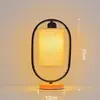 Nueva lámpara de mesa de poesía nacional estilo chino y verso clásico, lámpara de noche para dormitorio, estudio, casa de huéspedes, luz nocturna de tela vintage, diseño creativo