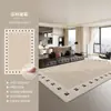 Tapete para Sala de Estar, Moderno e Simples, Tapete de Chão de Alta Qualidade para Sofá, Impermeável, Resistente a Manchas, Antiderrapante, Tapete Grande de Área Total para Cabeceira de Quarto