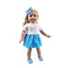 18 polegadas americana menina boneca acessórios manga curta roupas 43cm verão boneca tule saia boneca vestido vestido