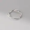 Anillo de Plata de Ley S925 Nalan Línea de Ola Irregular Exquisito Simple Estilo Ins Sentido del Diseño Anillo para el Dedo R03784