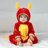 Roupas de Bebê para Outono, Macacão Espesso Peça Única, Pijama Infantil, Roupa para Exterior, Roupas Infantis Anyang, Macacão de Engatinhar Manga Longa Classe A