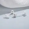 Brincos Compactos de Borboleta com Rosca de Novo Estilo para Mulheres, Exquisitos e Simples, Versáteis para o Dia a Dia, Não Precisam Ser Removidos ao Dormir, Brincos de Cartilagem