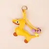 Chaveiro de PU em formato de animal com dopamina em estoque, pingente de bolsa com franja de Dachshund, decoração para garrafa de água, pingente para copo