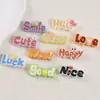 Prato de Letra Colorido Resina Buraco de Amor Sapato Capa de Celular Copo de Água Cola Cremosa DIY Grampo de Cabelo Acessórios para Puxar Cabelo