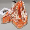 Bufanda de seda decorativa de alta gama transfronteriza, versátil para primavera y otoño, nueva colección de verano 2026, elegante pañuelo cuadrado grande para mujer, fino y elegante