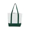 Bolso de Lona Empalmado Amazon Transfronterizo Fondo de Una Pieza Empalmado Color Sólido Negro y Blanco Rojo Azul Verde Bolso de Lona de Moda Moderna