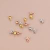 Accesorios de Plata Esterlina S925 Cuentas Ajustables Cuentas Retráctiles Collar Pulsera DIY Venta al por Mayor Cuentas de Posicionamiento de Silicona Más Anillo