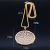 Collar de Acero Inoxidable con Colgante de Nuevo Dios Judío Transfronterizo, Redondo, Chapado en Oro de 18K, Joyería Europea y Americana