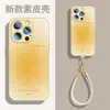 Adecuado para Apple 18Promax Gradiente Lujo Ligero Piel de Cordero Color Puro Correa para Teléfono Móvil iPhone Estuche Blando y Duro Personalización