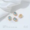 Cuentas Espaciadoras Ovaladas de Cobre Chapado en Oro de 14K con Circonita de Colores para Collares de Cristal y Perlas Hechos a Mano DIY Accesorios de Joyería