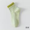 90% Algodón Calcetines de Yoga para Mujer Antideslizantes de Silicona Media Caña Fitness Danza Pilates Calcetines de Piso Calcetines Cortos Sin Costuras