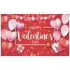 Tela de Fondo Nuevo Día de San Valentín Transfronteriza Decoración Fiesta de Vacaciones Pareja Atmósfera Dormitorio Tela Colgante Pancarta Bandera Venta al por Mayor