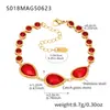 Azucarero Joyería Exquisita Europea y Americana Acero Inoxidable Piedra de Cristal Tobillera Combinación Verano Simple Lujo Ligero Versátil Accesorios para el Pie Venta al por Mayor