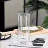 Jarrón de cristal en forma de cono, estilo ins nórdico, jarrón transparente grande y simple para bambú hidropónico, decoración de arreglo floral de escritorio y sala de estar