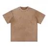 Camiseta Old com Tingimento Floco de Neve de Alta Qualidade Amazon 260G Algodão Pesado Gola Redonda Manga Curta Lavada à Americana
