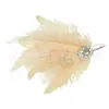 Diadema de Plumas de los Años 20 Tocado Aleación Flor Pedrería Borla Diadema Accesorios para Fiesta de Máscaras Europeo y Americano