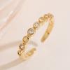 Australia Europa Antigua y América Anillo Abierto Geométrico de Cobre Chapado en Oro de 18K Simple Personalizado Más Vendido para Mujer Nicho Versátil
