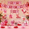 Suministros para fiesta temática de San Valentín transfronterizos, banderines de panal en espiral, artículos decorativos