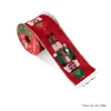 Cinta de Terciopelo Navideña Estampado en Caliente Copo de Nieve Retro Borde de Alambre de Hierro Horneado Decoración Navideña Cinta de Satén Árbol de Navidad Empaque de Caja de Regalo