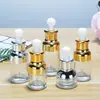 Garrafa de Vidro para Óleo Essencial com Ombro Transparente 20ml30ml50ml Frasco Conta-gotas Essência Produtos para Cuidados com a Pele Óleo Essencial para Fracionamento