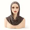 Venta Caliente Popular de AliExpress Bufanda Versátil de Algodón de Seda para Mujer Color Sólido de Moda Color Sólido Conveniente de Ponerse para Personas Perezosas Capa Base