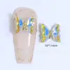 Arte de Uñas Cristal Mariposa Diamante Joyería Super Brillante Hielo Transparente Color Aurora Popular en Internet Venta Caliente Decoración de Uñas Metálica Tridimensional