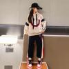 Traje de Otoño e Invierno para Niñas con Terciopelo Adicional Estilo Coreano Niñas Medianas y Grandes Traje Casual Deportivo de Dibujos Animados Suéter Pantalones Traje Infantil de Dos Piezas