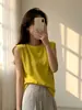 Camiseta Sem Manga para Mulheres, Novo Estilo de Verão, Caimento Solto, Casual e Fashion, Gola Redonda, Ombro Reto, Top Colete Estilo Coreano
