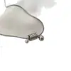 Collar de Acero de Titanio, Colgante de Resorte Espiral Geométrico Genial, Estilo Hip-Hop, Diseño Personalizado, Joyería de Cadena para Clavícula