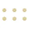 Cuentas Espaciadoras de Copo de Nieve con Conservación de Color Rellenas de Oro de 14K DIY Accesorios de Joyería Hechos a Mano Pulsera Collar Joyería Bandeja de Flores Material de Cuentas Sueltas