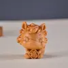 Adornos de Talla en Madera, Artesanías de Ciprés de Acantilado, Figuras de Animales Pequeños, Animales del Zodiaco Chino, Pollo, Cerdo, Oso, Gato, Adornos de Mano para Niños, Regalos
