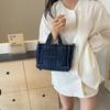 Bolso de Mezclilla Comercio Exterior Nuevo Estilo Coreano Bolso de Lona Bolso de Hombro Único Cruzado Bolso de Mano Versátil Casual Japonés para Niñas