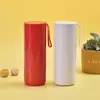 Copo Rígido de Aço Inoxidável 304, Copo de Água Portátil com Corda, Copo Térmico Portátil para Escritório, Pode Ser Impresso e Personalizado
