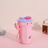 Taza de Café Original con Asa, Taza Aislada, Acero Inoxidable 316, Taza de Viaje Portátil de Dibujos Animados para Estudiantes, Personalizable