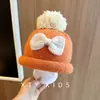 Gorro de Lana Estilo Coreano para Niños Otoño e Invierno Cálido Gorro de Punto Moda Lazo Versátil Gorro Protector de Orejas para Niños y Niñas