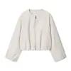 Exportação Transfronteiriça Roupas Femininas Outono e Inverno 2025 Novo Estilo Europeu e Americano Casual Jaqueta Bomber Macia 3046/070